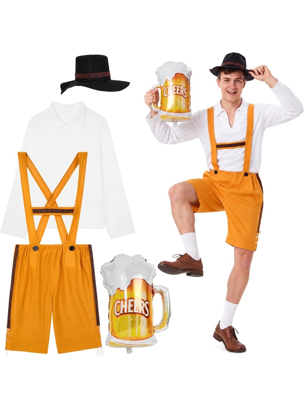 NEW Get Trend Men’s Oktoberfest Costume – Size Large – Halloween German Beer